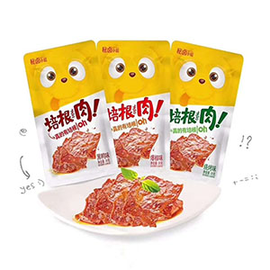 培根肉休閑食品是怎么包裝的？