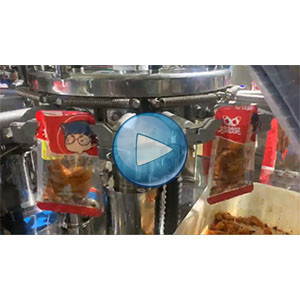 泡椒雞爪真空包裝一體機(jī)，60包/分鐘，溫州裕東