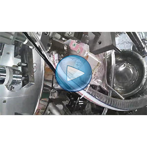 什錦筍給袋式真空包裝機，30包/分鐘，自動注水，自動抽真空封口