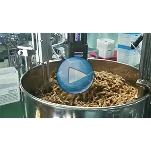 冷吃牛肉條給袋式真空包裝機(jī)-包裝生產(chǎn)線視頻