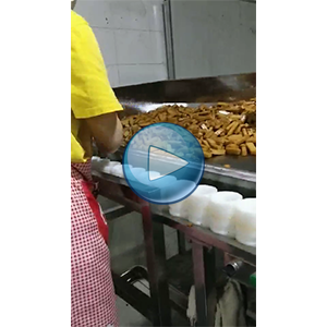 雙條豆干給袋式真空包裝機， 80包每分鐘