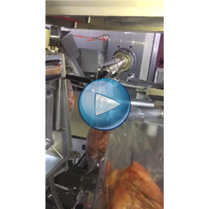 扒雞自動(dòng)化真空包裝設(shè)備，燒雞給袋式包裝機(jī)，裕東視頻