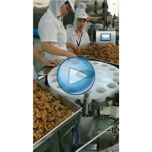 老李豆腐干、豆皮給袋式包裝機，人工投料