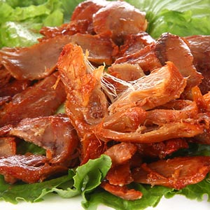 鴨腿粒全自動給袋真空包裝方式